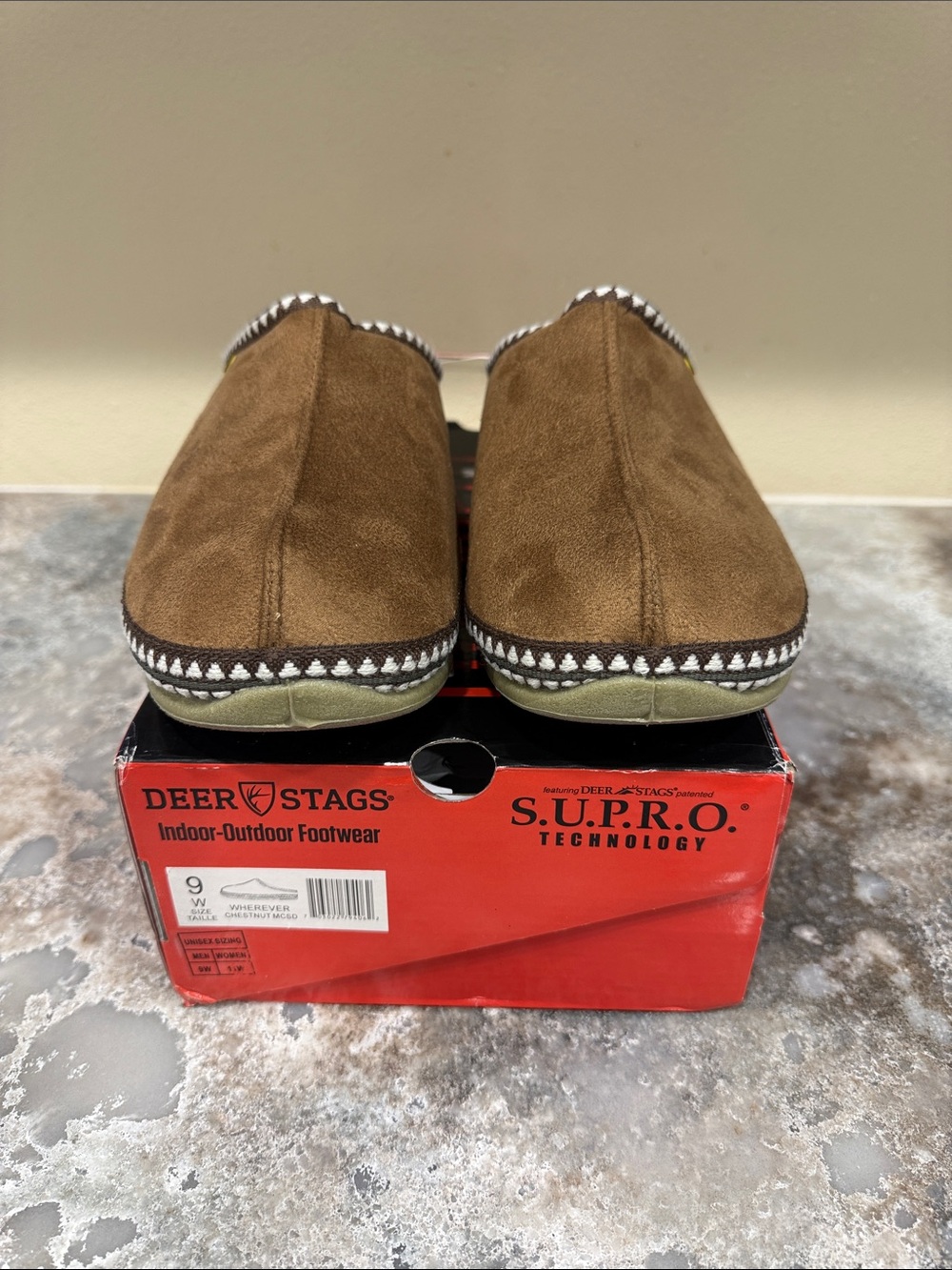 Deer Stags Brown Suede Slip-On Loafers